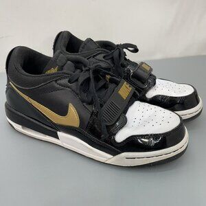 Nike Air Jordan Legacy 312 Sneakers Shoes Athletic Black Gold White Kids 7Y